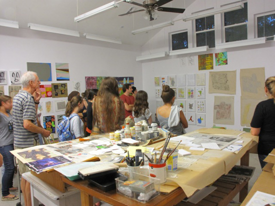 FSU Art Students Visit Ben Bivins' Studio