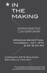 In the making opening reception oct 9th