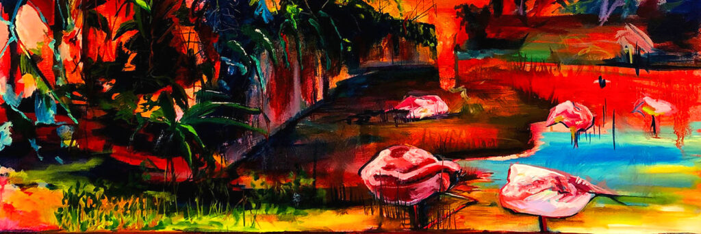 A colorful abstract painting
