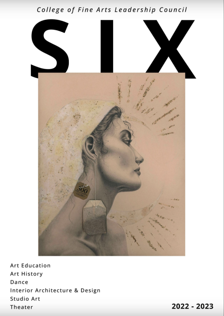 The cover of six magazine features the sepia portrait of a woman.
