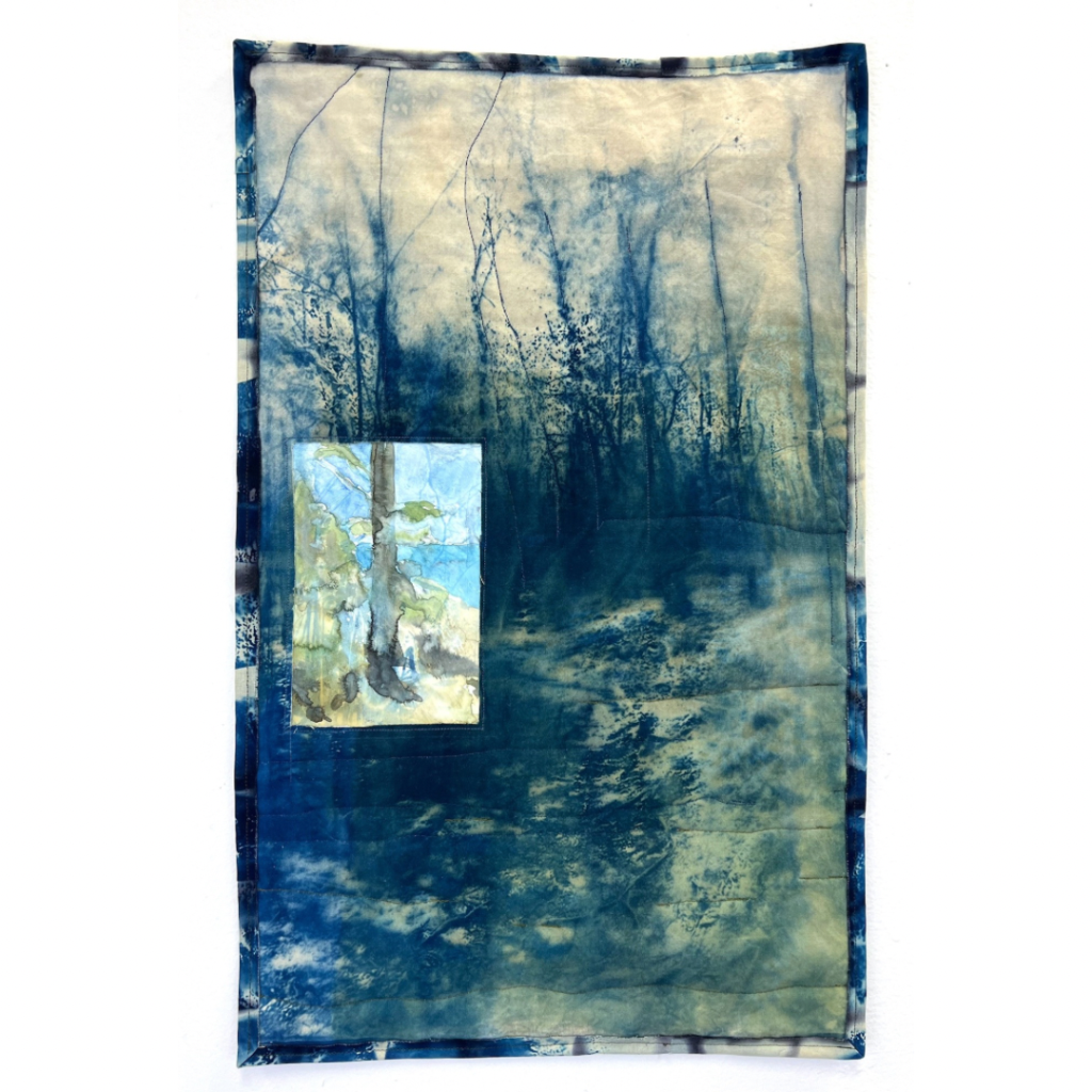 there is a picture of a painting on a wall hanging on the wall