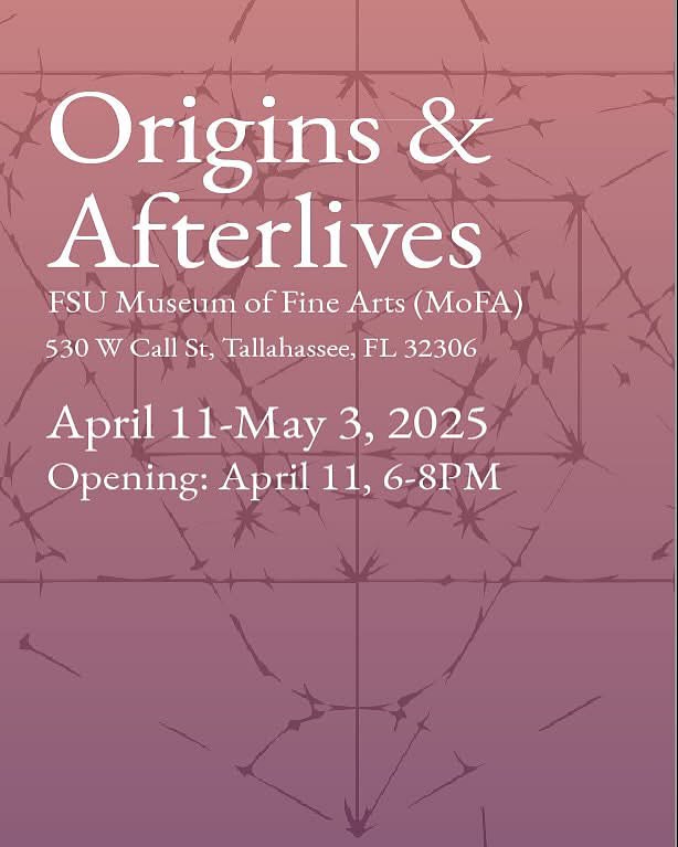 an image of a poster with the words origins and afterlifes on it