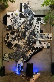this is a picture of a wall with a clock on it