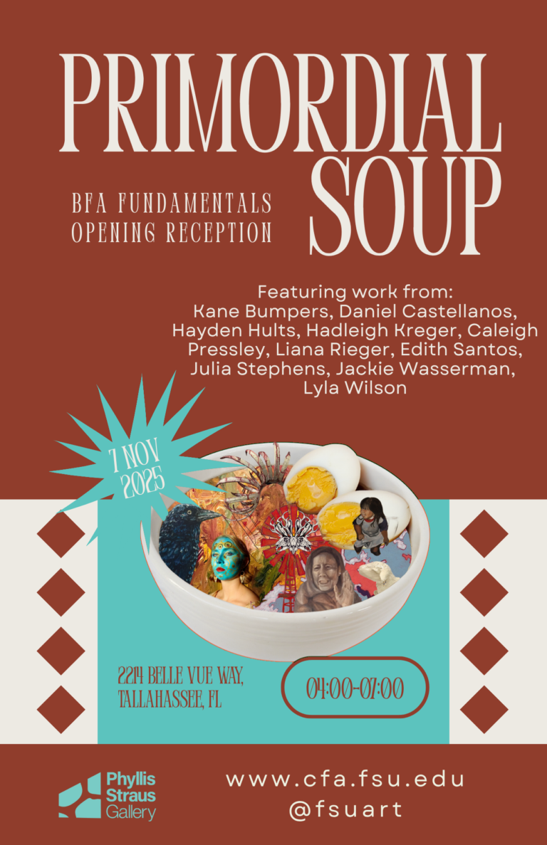 there is a poster with a picture of a bowl of food on it
