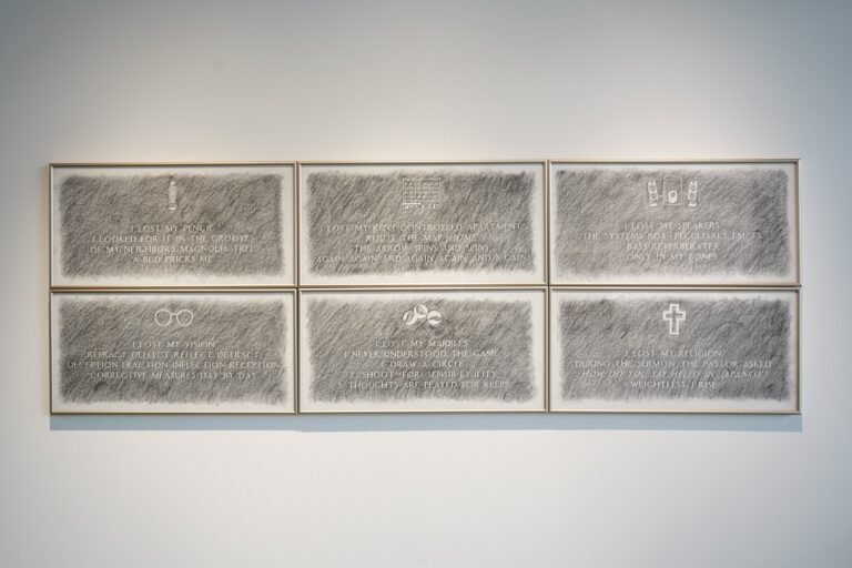 there is a drawing on the wall of a room with pictures on it