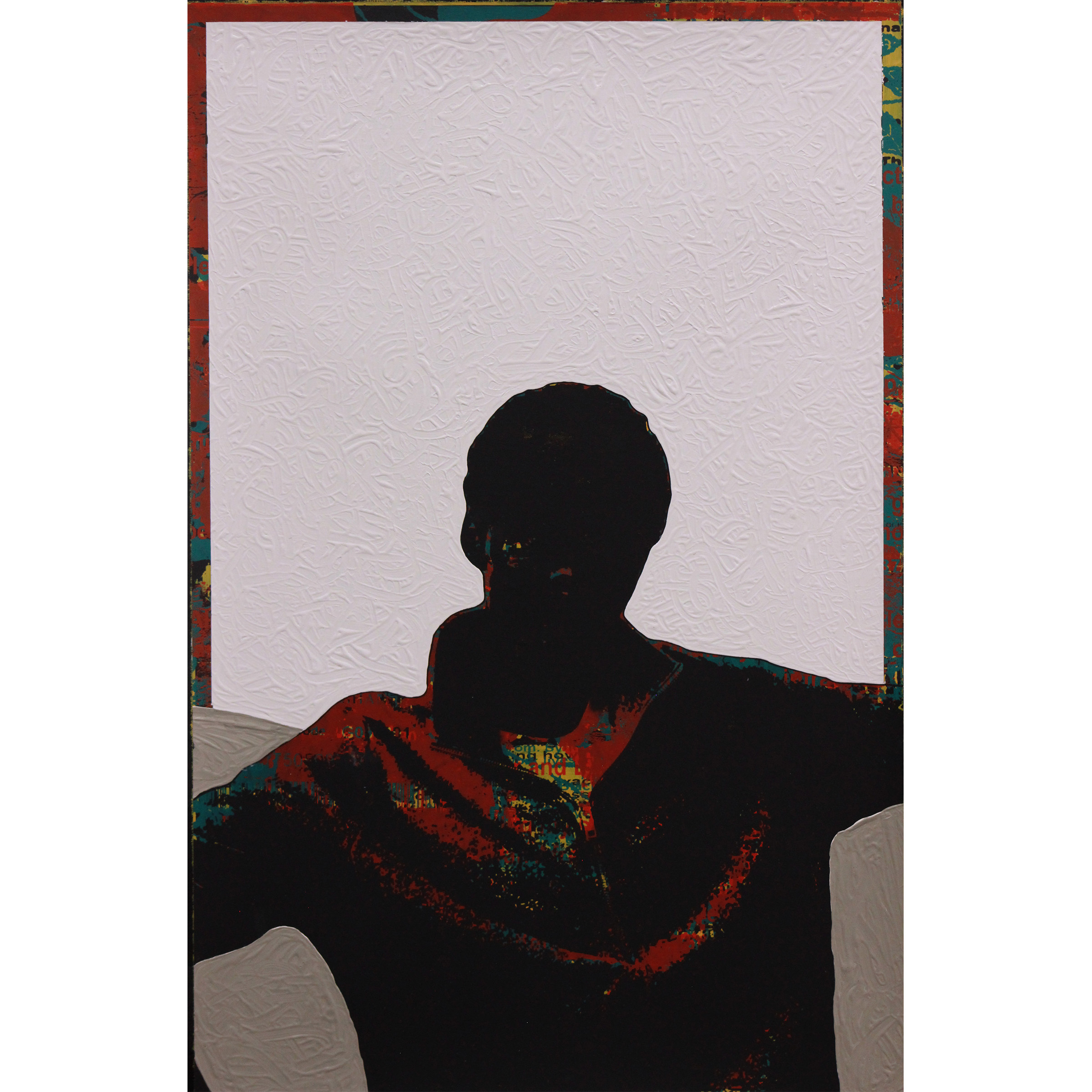there is a painting of a man standing in front of a mirror