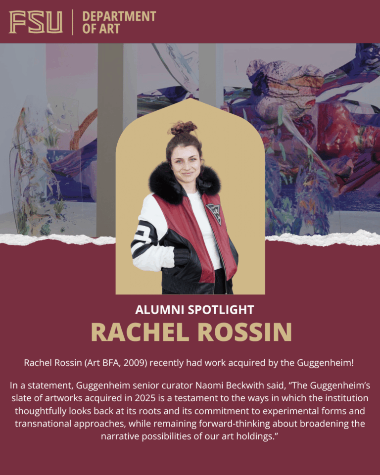 there is a poster with a picture of rachel rosin on it