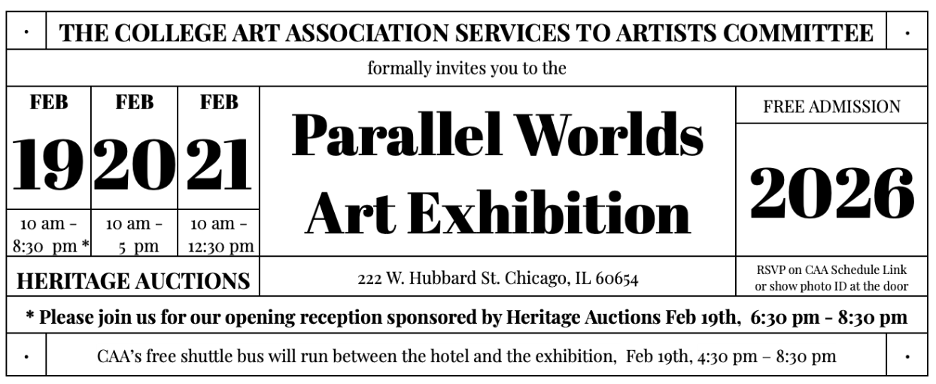 a black and white image of a ticket for an art exhibition